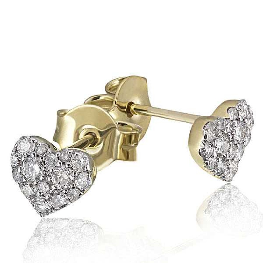 Ohrringe Goldmaid | Paar Herzen Ohrstecker 585 30 | Juwelierstoresell Ohrringe Brillanten Zus. 0,34 Gelbgold Ct