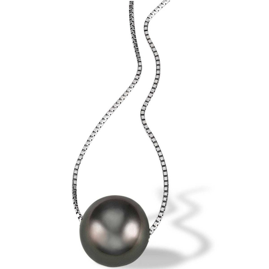 Halsketten Perle 375 9-10 Weisgold | Collier Venezinerkette Tahiti Goldmaid | Mm Juwelierstoresell 1