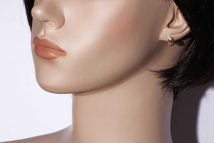 Ohrringe Goldmaid | Paar Creolen Daily 375 Gelbgold Ohrringe  Hochglanzpoliert Alltagsklassiker | Juwelierstoresell